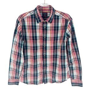 Untuckit Shirt Mens Large Zahn Madras Plaid Button Down Long Sleeve Casual